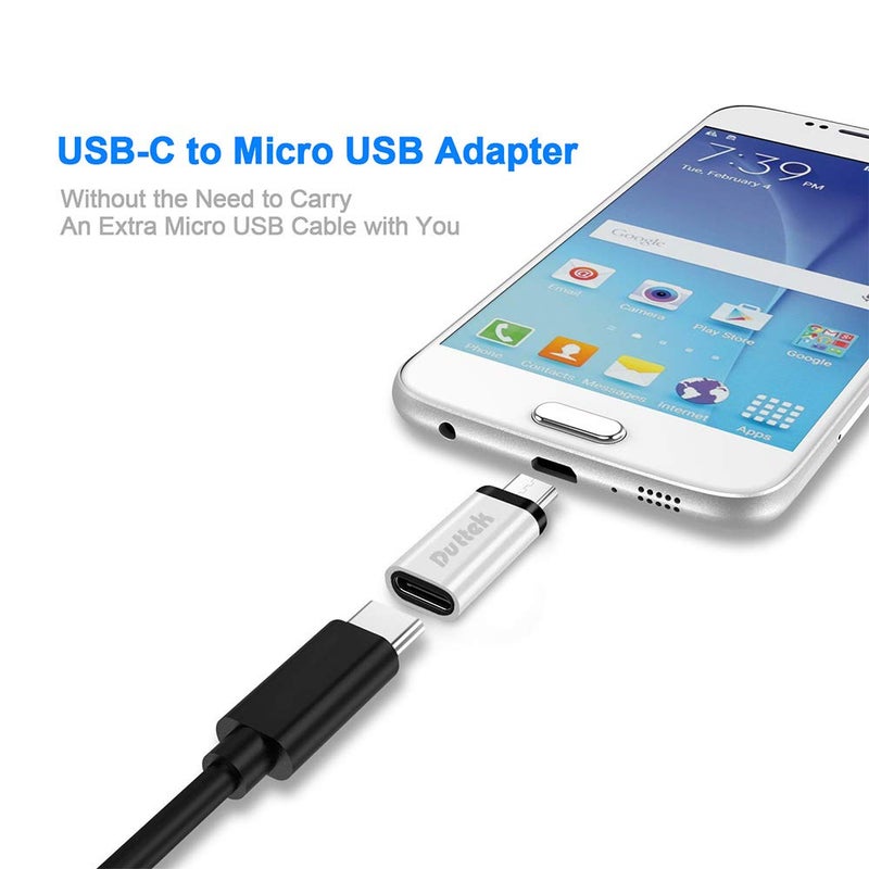 Duttek USB-C to Micro USB Adapter, 480Mbps, OTG Compatible, for FLIR One Pro, Huawei Y7/Y6/P Smart/P8 Lite and Smartphones, Tablets - Image 5